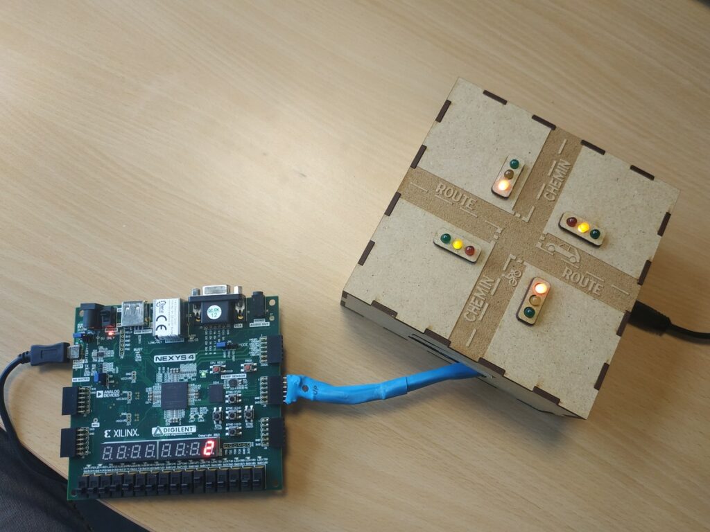 Carte Nexys 4 et nouvelle maquette de feux tricolores