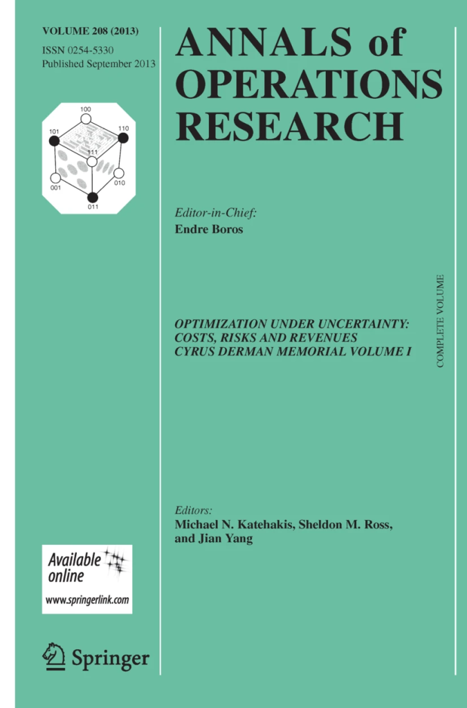 Cover of Annals of Operations Research